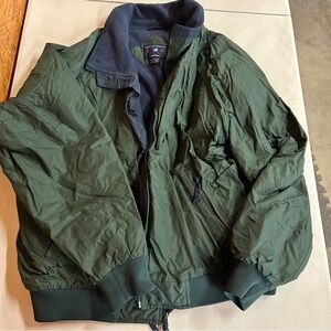 Vintage Port Authority Green Jacket - Size 2XL - Thick and Fleece Lined